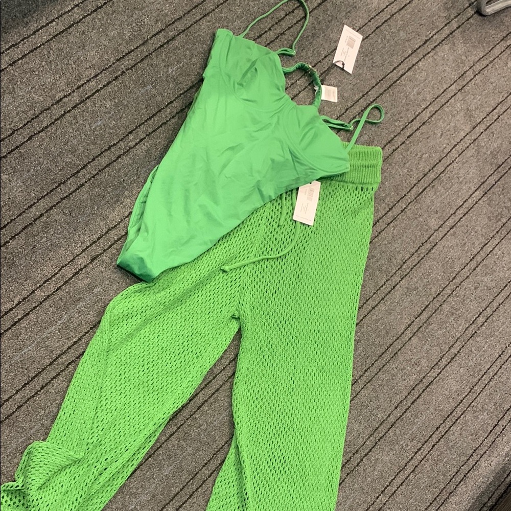 WeWoreWhat Vibrant Green Balconette One Piece